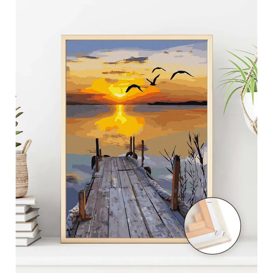 Картина по Номерам Закат на причале