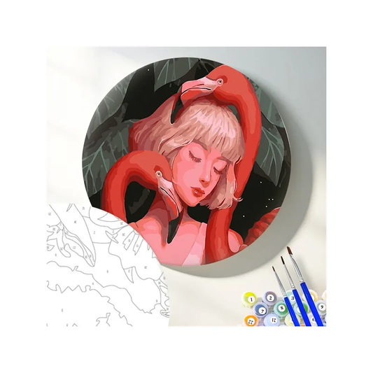 Книга Круглая картина по номерам Фламинго - nan | SOVABOOKS