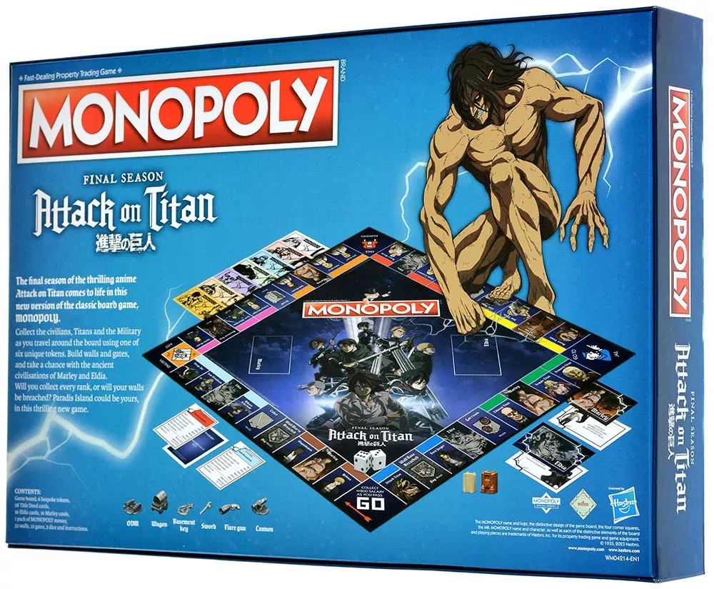 Монополия. Атака Титанов (на английском) Monopoly. Attack on Titan. The Final Season (English version)