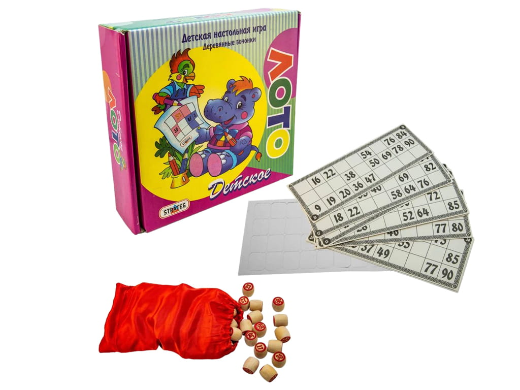 Лото Детское деревянные бочонки