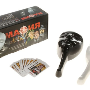 Настольная игра Мафия (пластиковые маски 10шт.+карты)