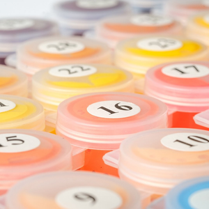 Круглая картина по номерам Поля подсолнечника