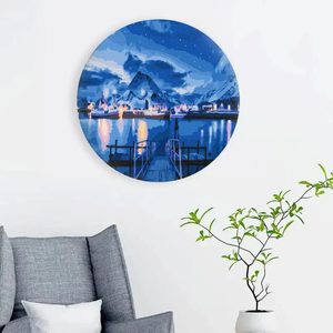 Круглая картина по номерам Завораживающая ночь