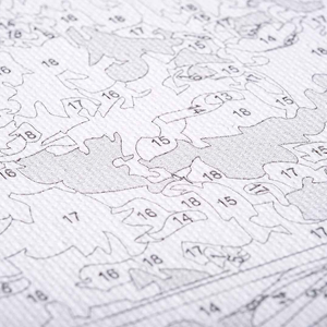Круглая картина по номерам Фризская лошадь