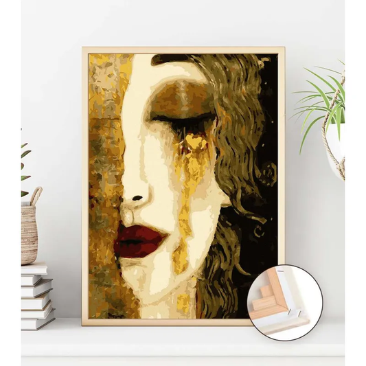 Картина по номерам Золотые слезы (Золотая краска)