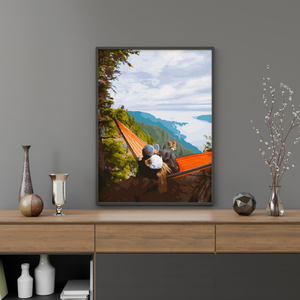 Картина по номерам Отдых в гамаке