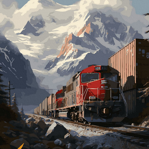 Книга Картина по номерам Поезд в горах - nan | SOVABOOKS