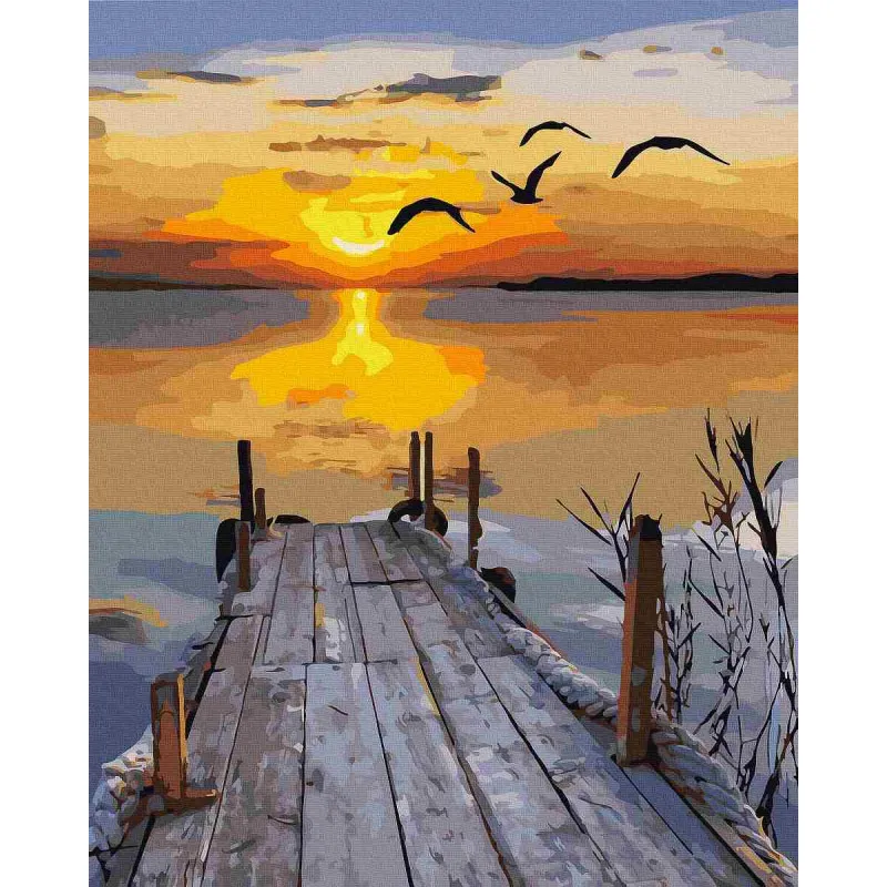 Книга Картина по Номерам Закат на причале - nan | SOVABOOKS