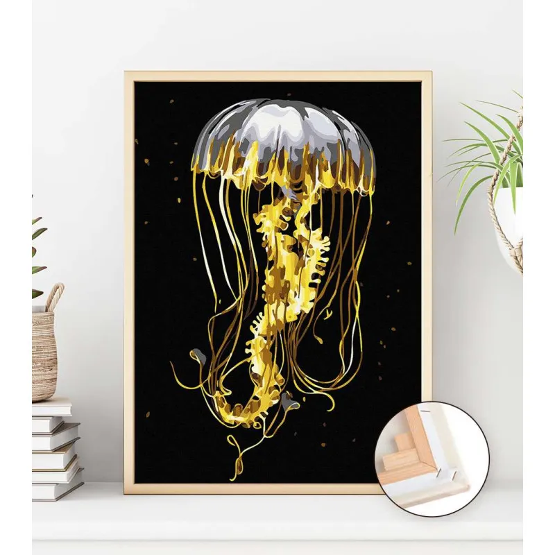Картина по номерам Золотая медуза (Золотая краска)