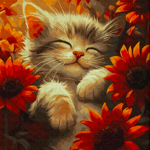 Книга Картина по номерам Солнечный котик - nan | SOVABOOKS