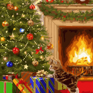 Книга Картина по номерам Рождественский камин - nan | SOVABOOKS