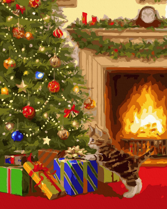 Книга Картина по номерам Рождественский камин - nan | SOVABOOKS