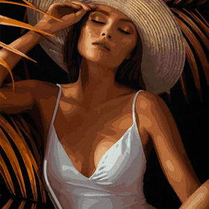 Книга Картина по номерам Отдых (Золотая краска, черное полотно) - nan | SOVABOOKS