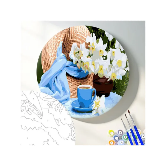 Книга Круглая картина по номерам Чашечка чая - nan | SOVABOOKS