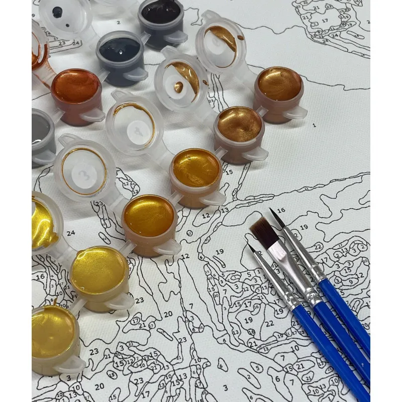 Картина по номерам Золотые слезы (Золотая краска)