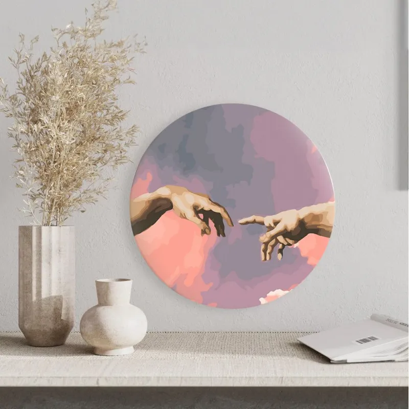 Круглая картина по номерам Рука Адама