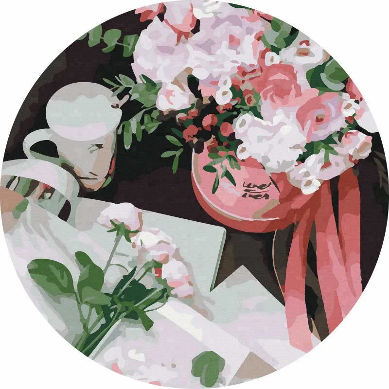 Круглая картина по номерам Доброе утро