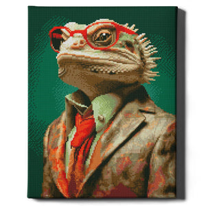Алмазная мозаика Адвокат-хамелеон Sovabooks, 40x50 см, набор для творчества с изображением хамелеона и адвоката.