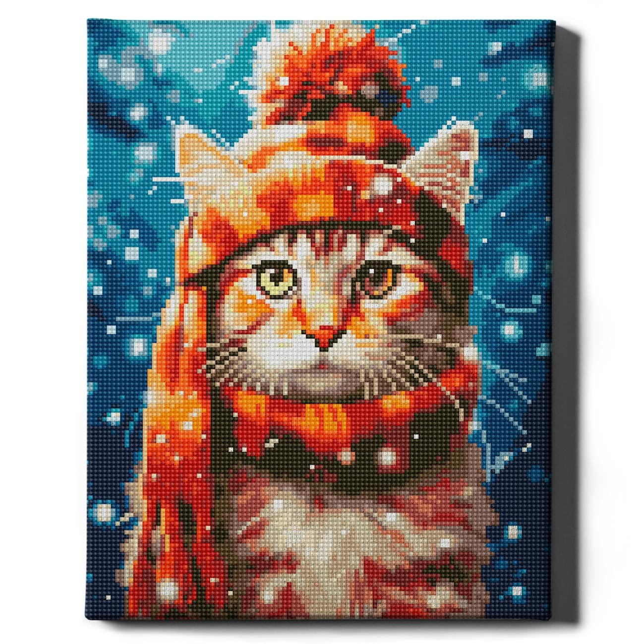 Алмазная мозаика Котенок в шляпе(40x30)