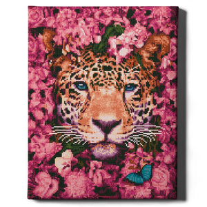 Картина по номерам Леопард в цветах