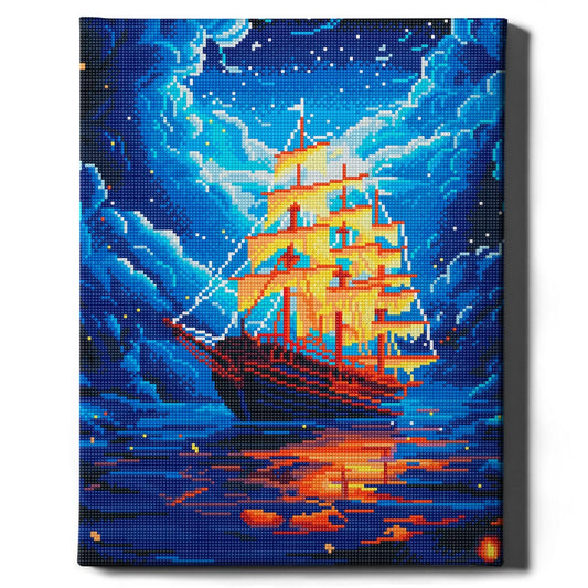 Алмазная мозаика  Волшебный корабль (40х50)