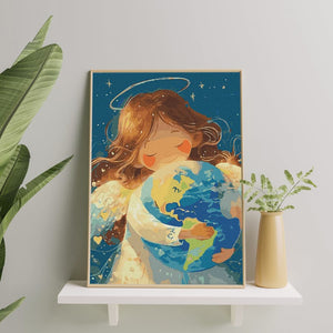 Картина по номерам девочка и красивые пионы