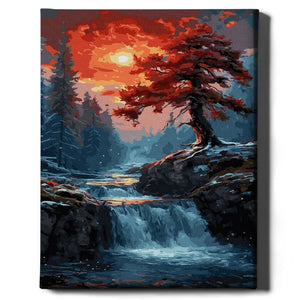 Картина по номерам Клен в сумерках