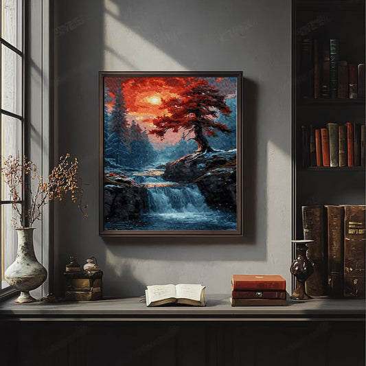 Картина по номерам Клен в сумерках