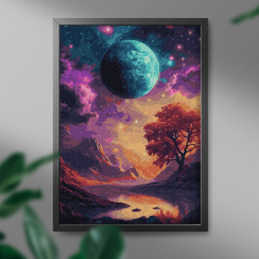 Картина по номерам Космический ландшафт