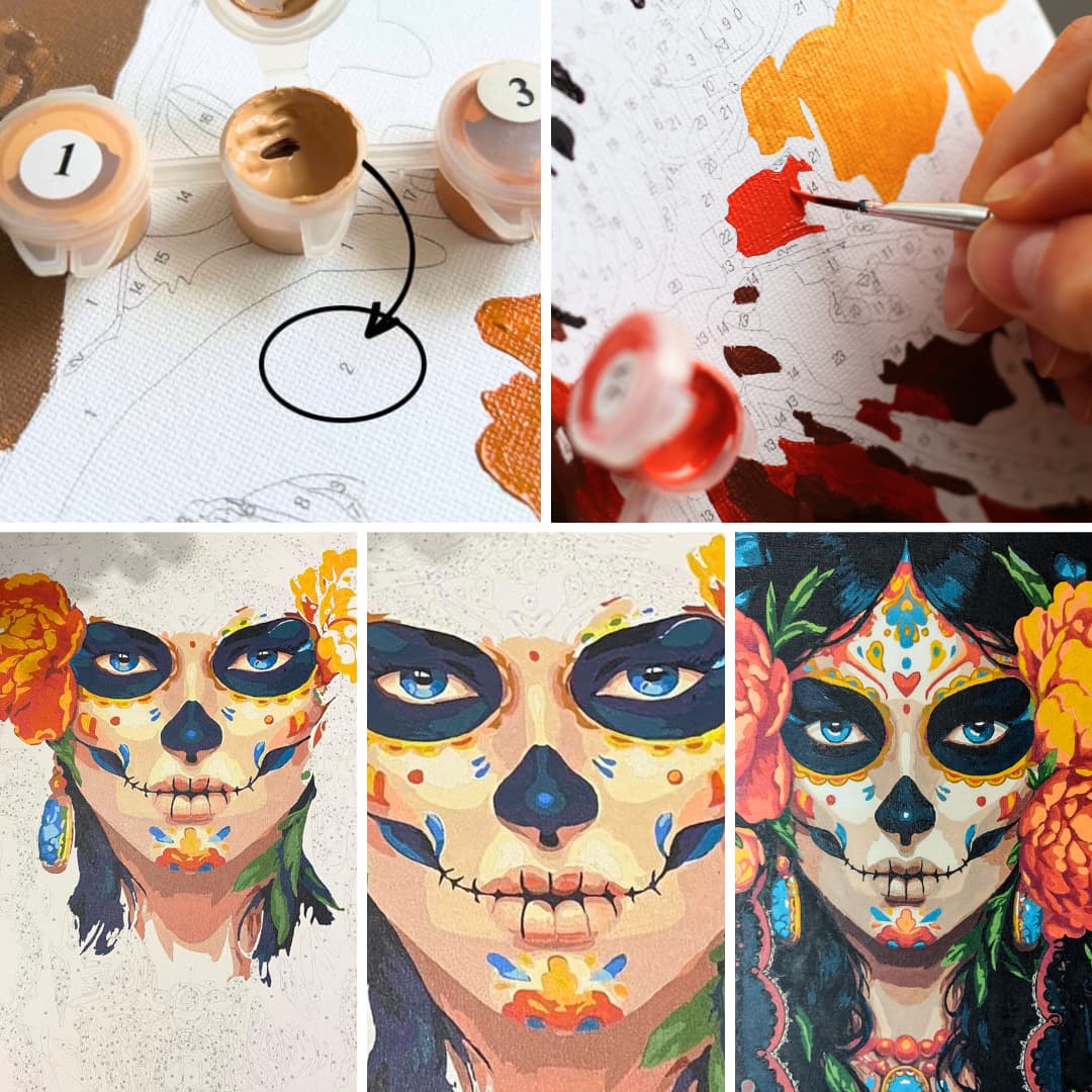 Картина по номерам Дама с бокалом