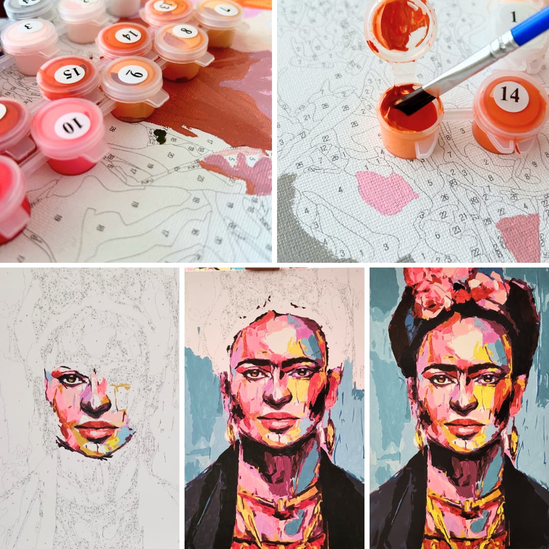 Картина по номерам девочка и пионы