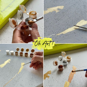 Картина по номерам Золотые ночи ( золотая краска)