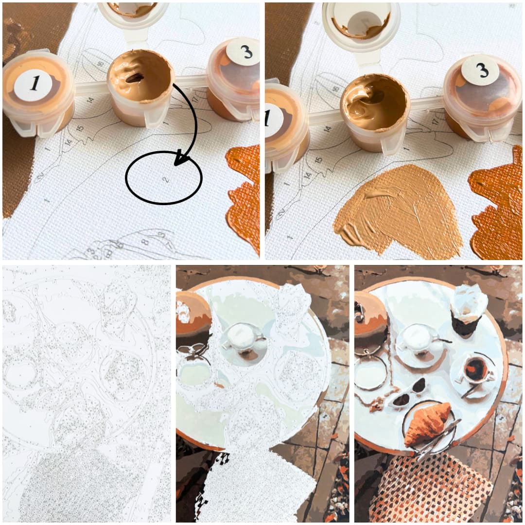 Картина по номерам самолет в море