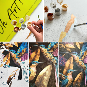 Картина по номерам Золотые ночи ( золотая краска)