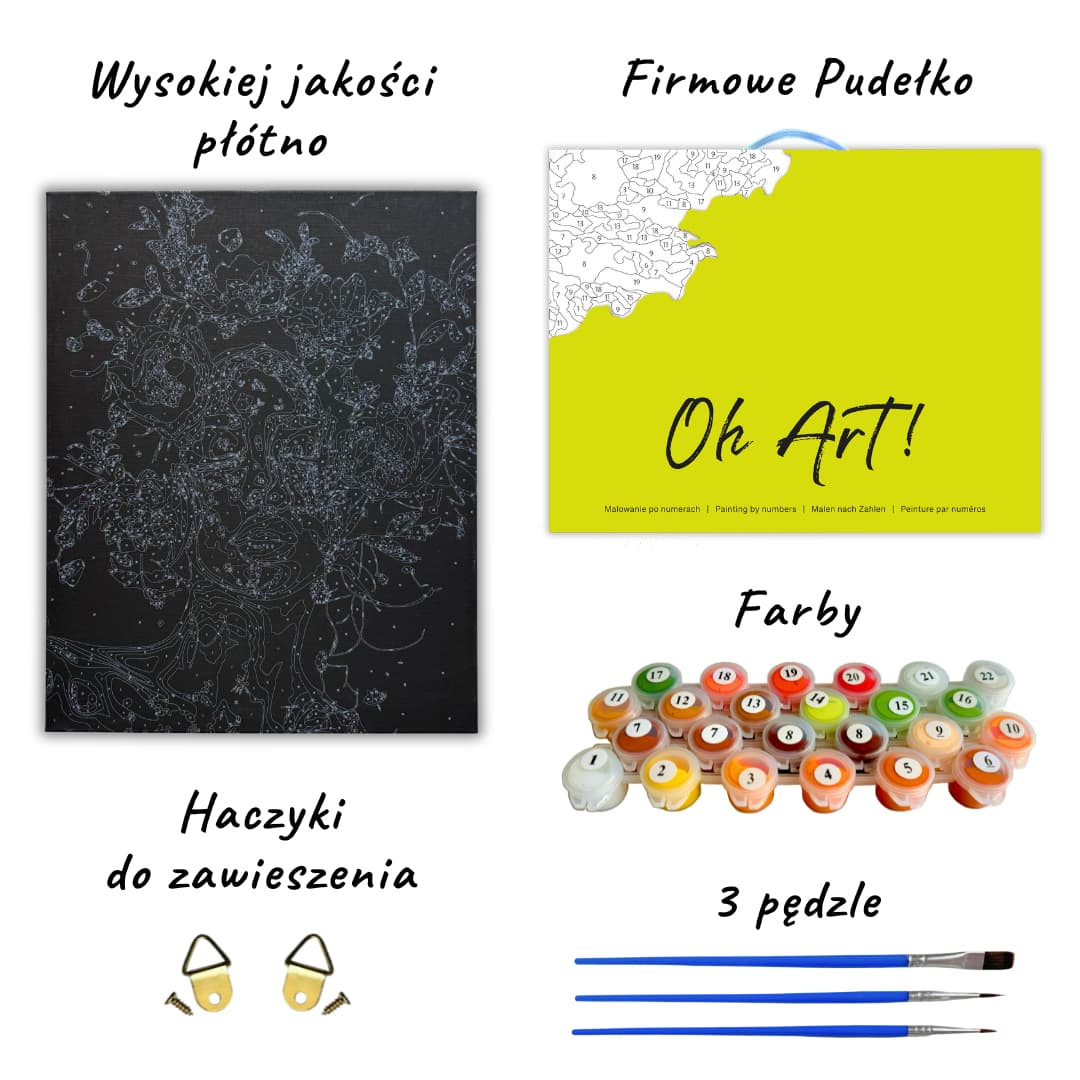 Картина по номерам Весёлый йоркширский терьер с золотистой краской.