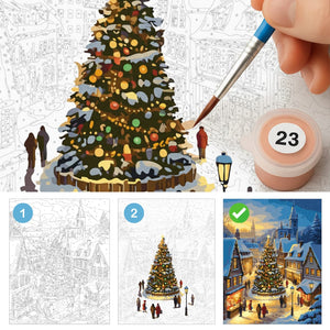 Картина по номерам рождественский рынок