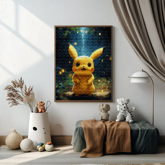 Картина по номерам Пикачу с молнией