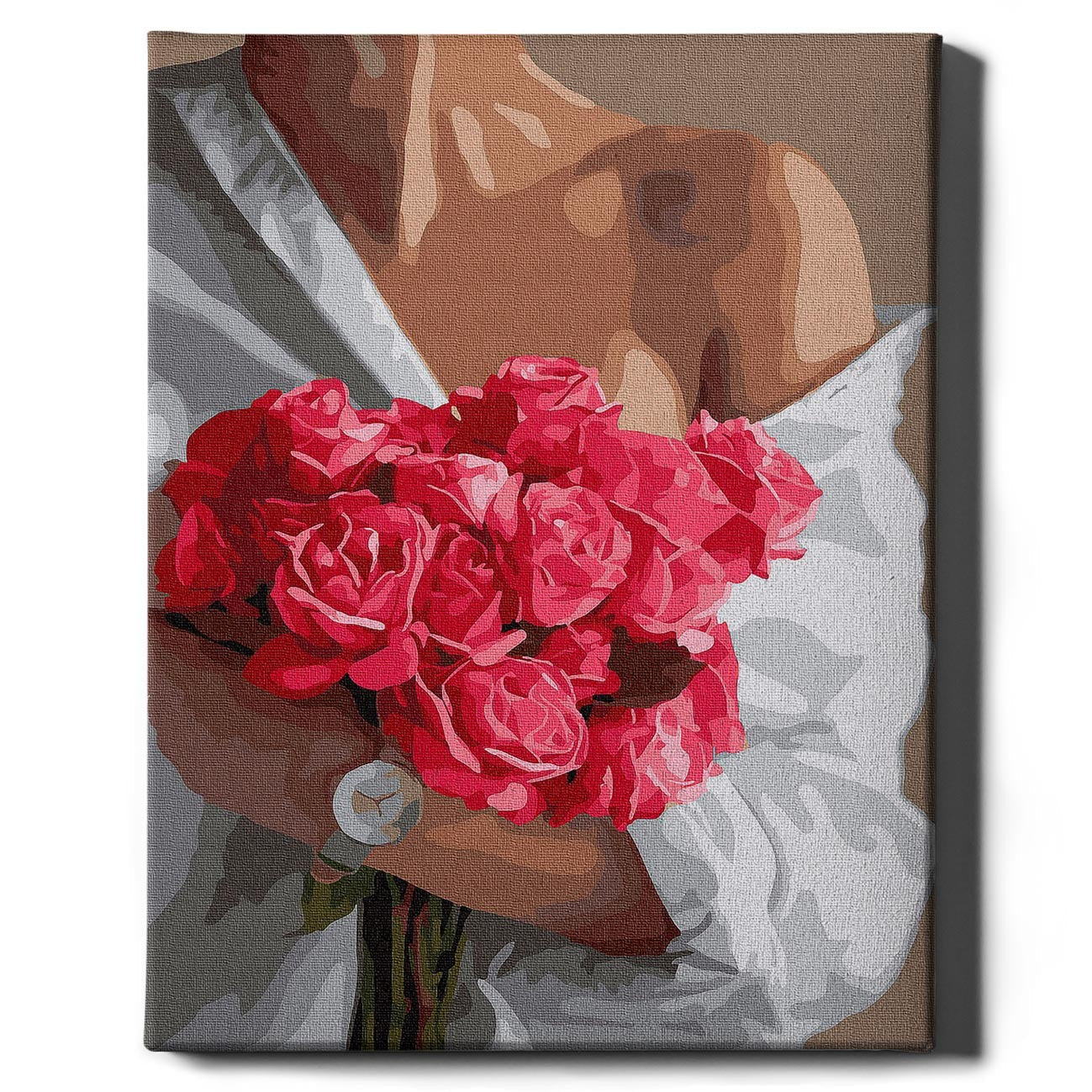 Картина по номерам Молодая девушка с цветами