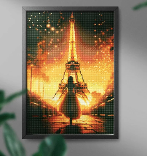 Алмазная мозаика Sovabooks «Путешествие в Париж», художественный набор, 40x50 см, яркое изображение города Парижа.
