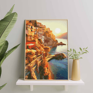 Алмазная мозаика Sovabooks «Жизнь в Париже», 40x50 см, набор для творчества, яркий городской пейзаж с парижской тематикой