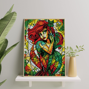 Алмазная мозаика Витражная женщина Sovabooks, 40x50 см, для творчества и украшения интерьера.