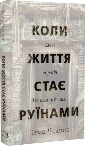 Книга "Коли життя стає руїнами" Пема Чодрон, українська неігрова література з езотерикою, обкладинка з назвою та автором