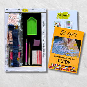 Алмазная мозаика  Гном и маргаритки (20х30)