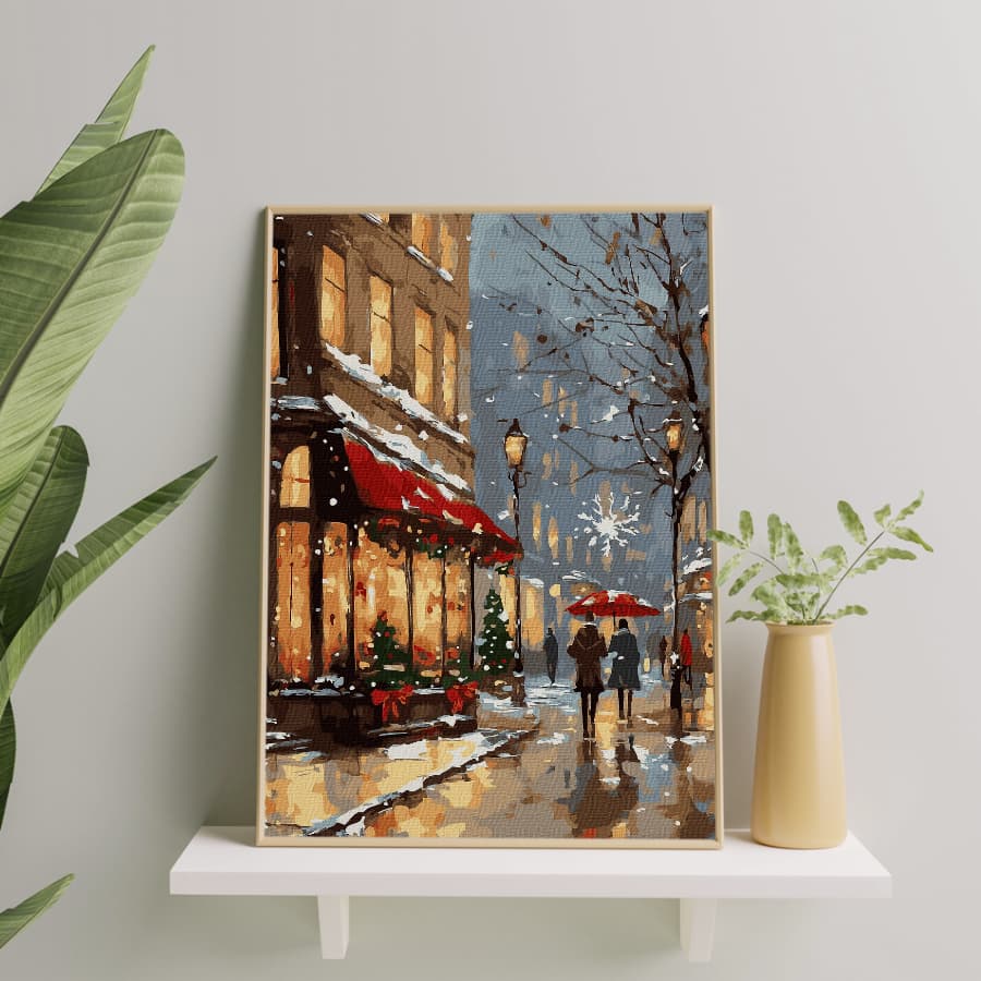 Картина по номерам Зимняя прогулка