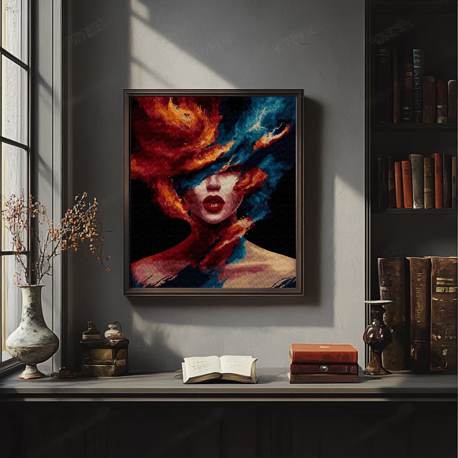 Картина по номерам Огонь и лед