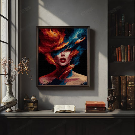 Картина по номерам Огонь и лед