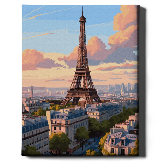 Картина по номерам Закат над Парижем