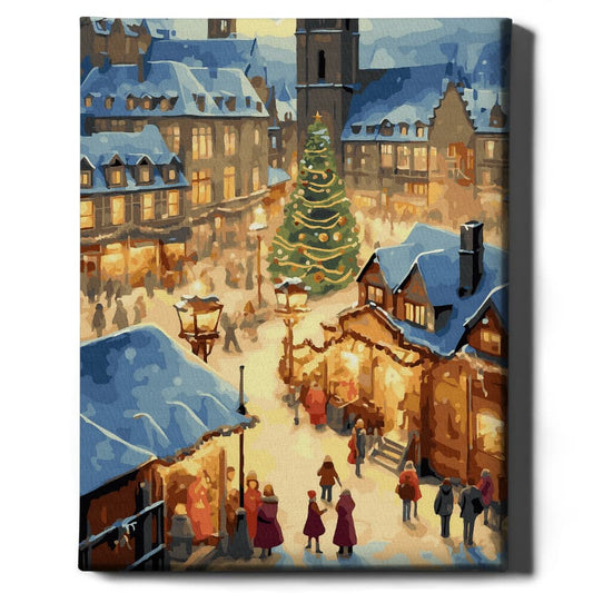 Картина по номерам рождественский рынок