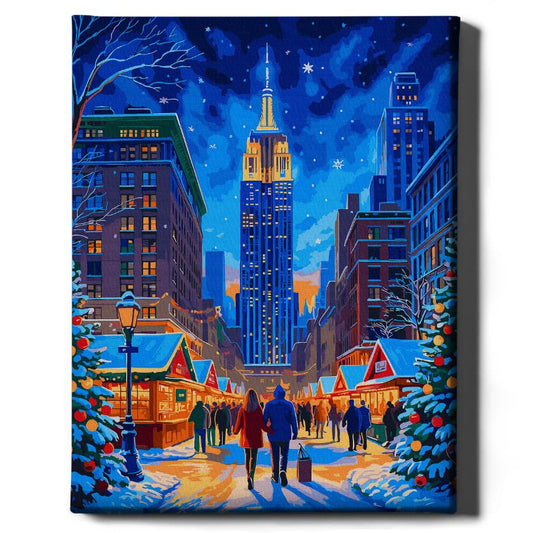 Картина по номерам Рождественский Манхэттен