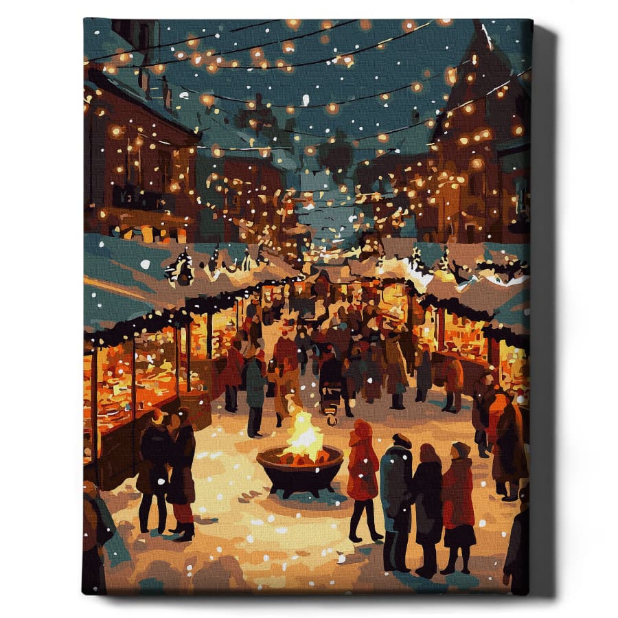 Картина по номерам Рождественский городок